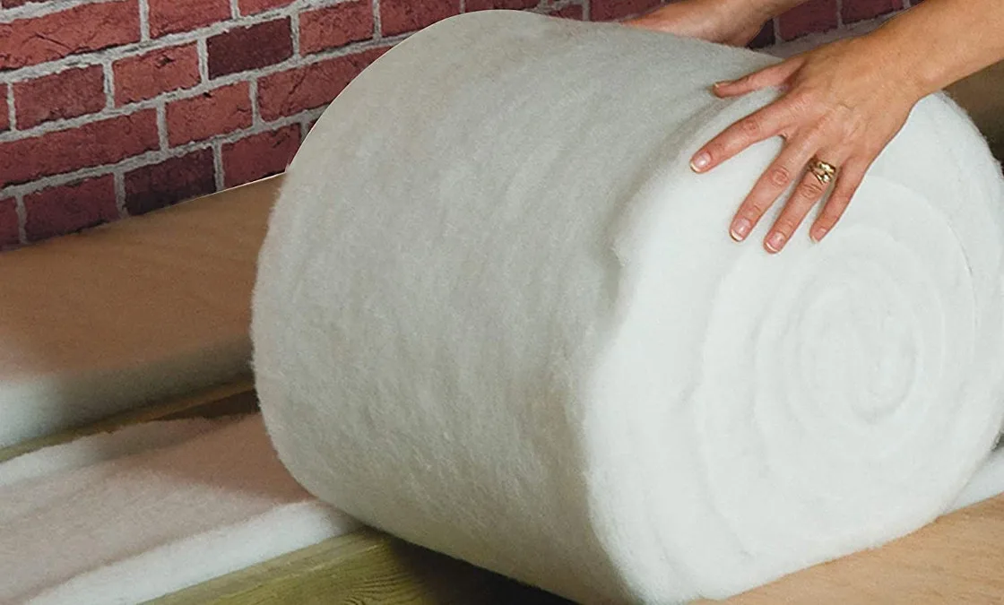 a roll of blanket loft insulation 